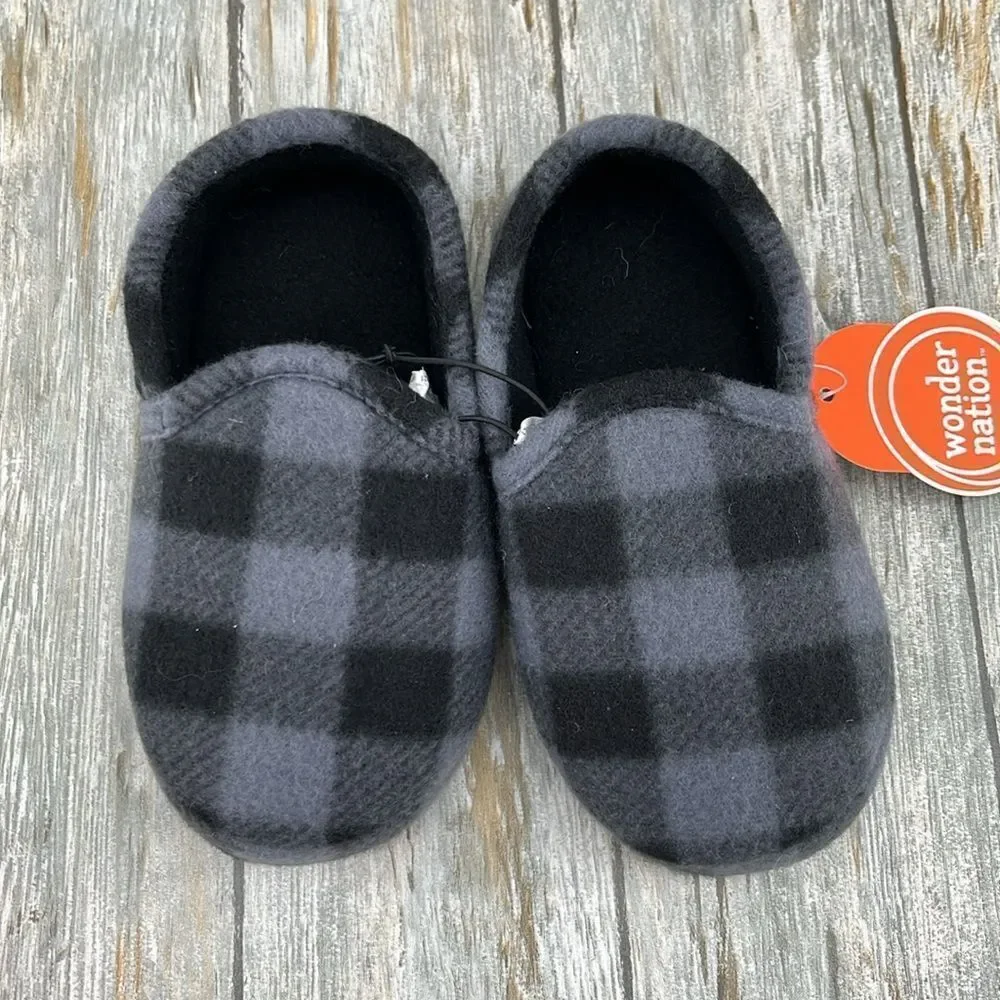 Toddler Baby Boys Comfy Cozy Slippers Shoes 2-Pack Size 7/8